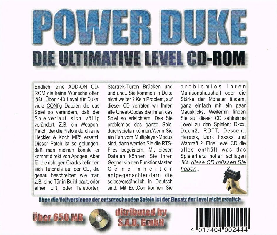 Back Cover for Power Duke (DOS)