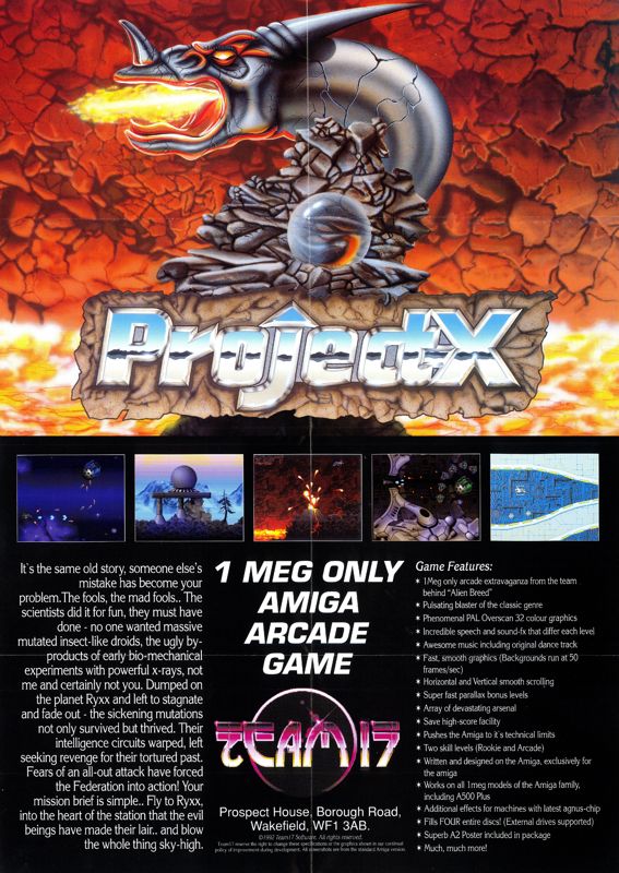 Extras for Project-X (Amiga): Poster (A2)