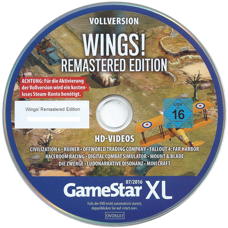 Media for Wings!: Remastered Edition (Macintosh and Windows) (GameStar XL 06/2016 covermount)