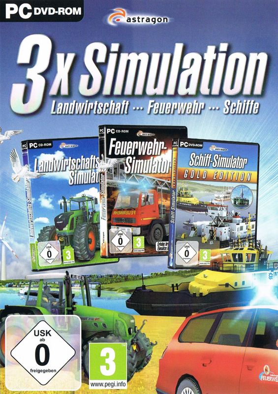 Front Cover for 3 x Simulation: Landwirtschaft ••• Feuerwehr ••• Schiffe (Windows)