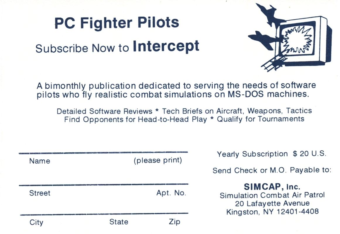 Advertisement for Secret Weapons of the Luftwaffe (DOS) (5.25 disk release (alternate sticker)): Magazine Offer