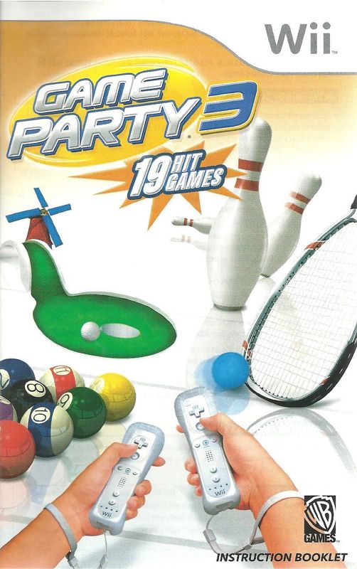 Manual for Game Party 3 (Wii): English - Front