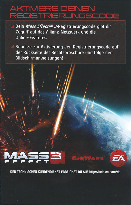 Manual for Mass Effect 3 (Windows): Readme - Front