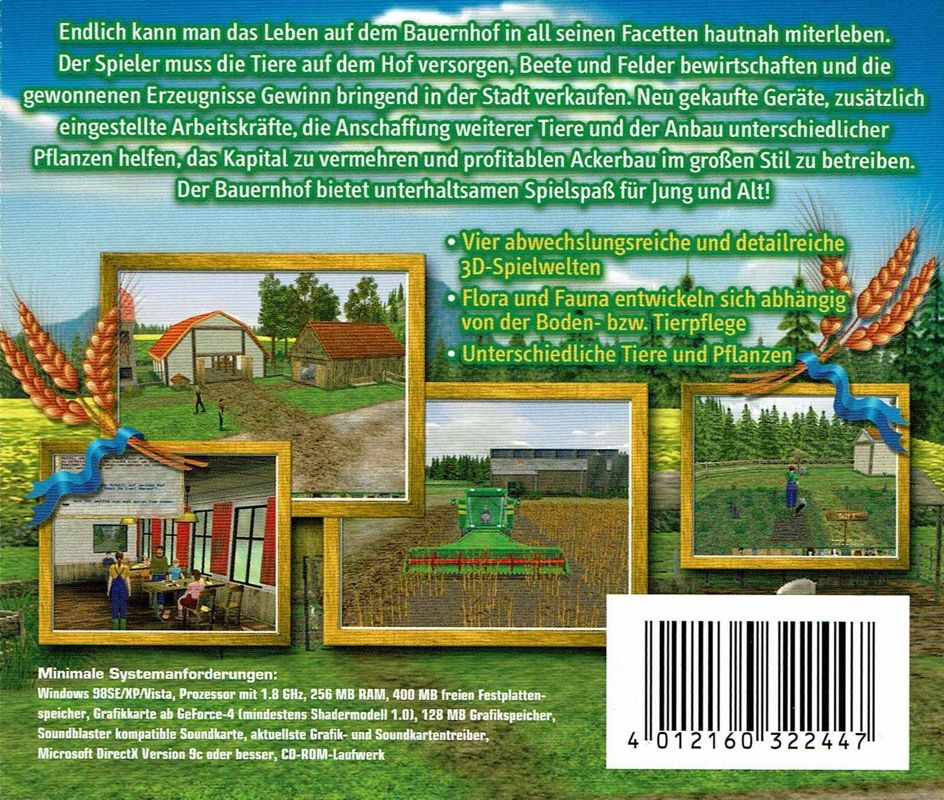 Back Cover for Der Bauernhof (Windows) (Software Pyramide release)