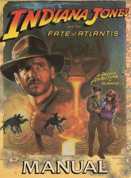 Manual for Indiana Jones and the Fate of Atlantis (Linux and Macintosh and Windows) (GOG release): Front