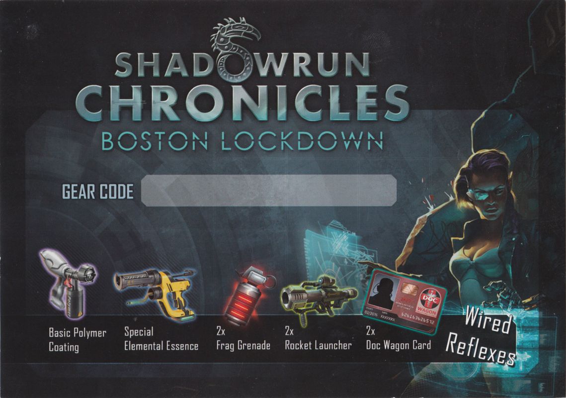Other for Shadowrun Chronicles: Boston Lockdown (Linux and Macintosh and Windows): Voucher