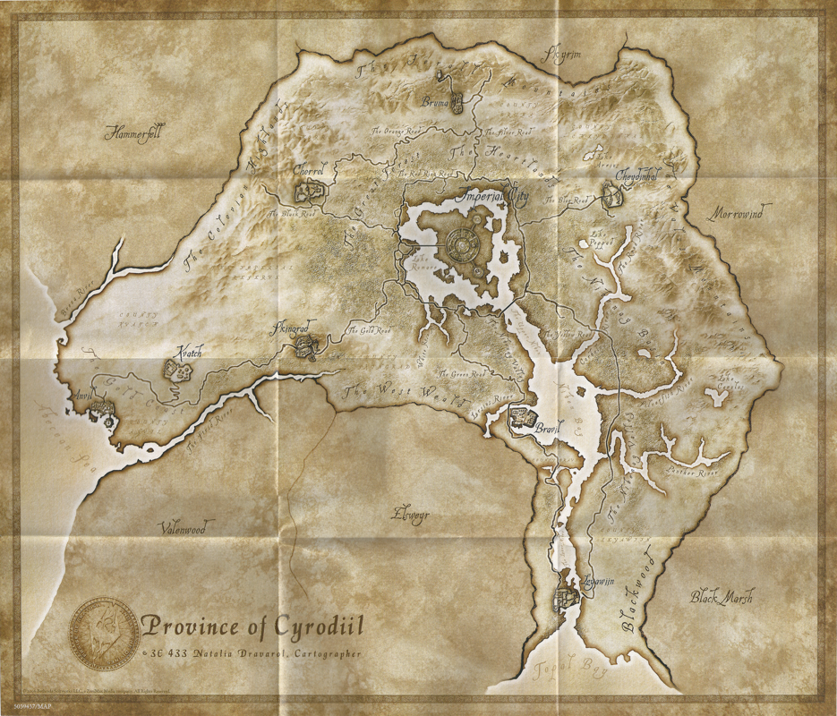 Map for The Elder Scrolls IV: Oblivion (Collector's Edition) (Windows)