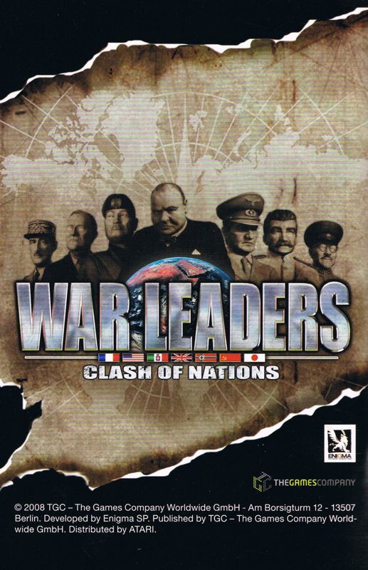 Manual for War Leaders: Clash of Nations (Windows): Back