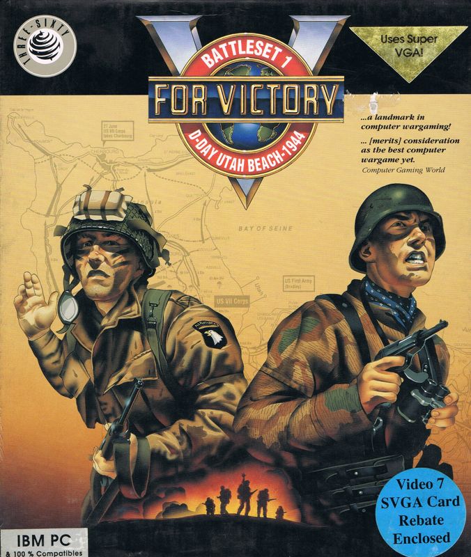 Front Cover for V for Victory: Battleset 1 - D-Day Utah Beach - 1944 (DOS)