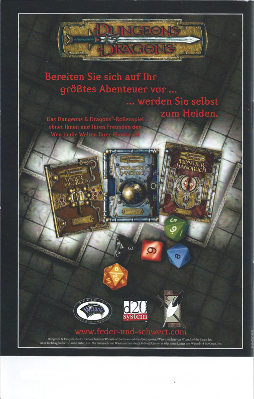 Manual for Neverwinter Nights 2: Mask of the Betrayer (Windows): Back