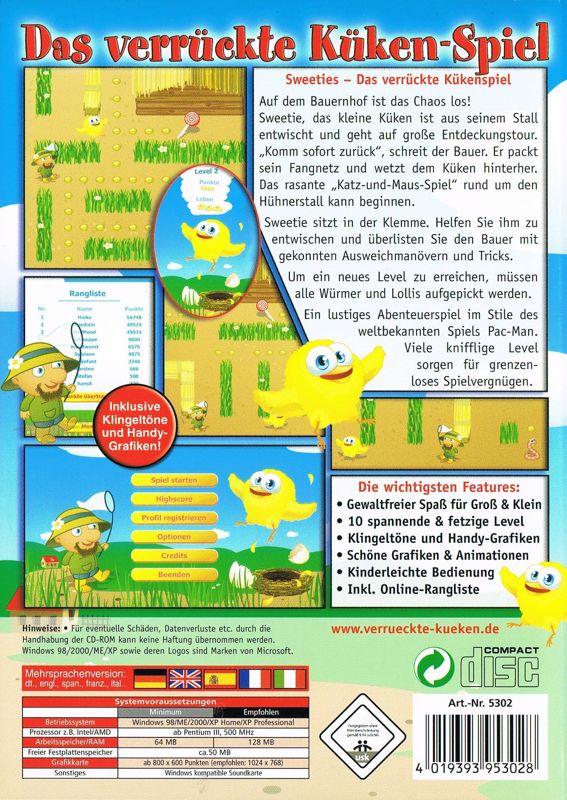 Back Cover for Sweeties (Windows)