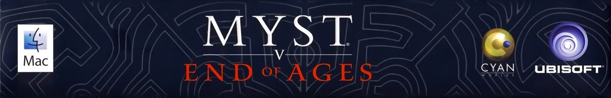 Spine/Sides for Myst V: End of Ages (Limited Edition) (Macintosh) (Mac only release): Top