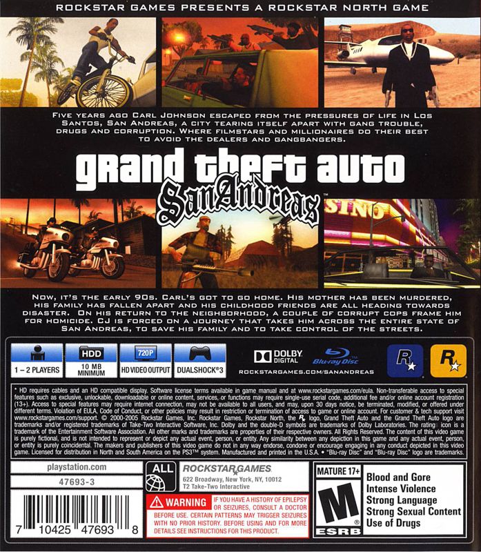 Grand Theft Auto San Andreas - gta San Andreas - PS3 em Promoção