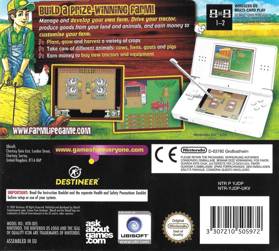 Back Cover for John Deere: Harvest in the Heartland (Nintendo DS)