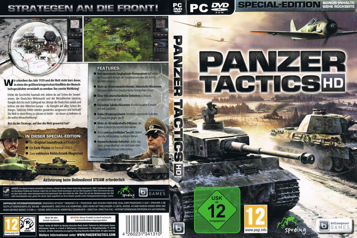 Full Cover for Panzer Tactics HD (Special Edition) (Windows)