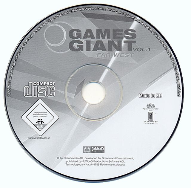Media for 15 Giant Games Vol.1 (Windows): Far West disc