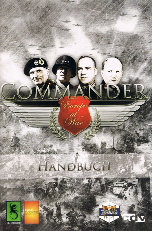 Manual for Commander: Europe at War (Windows) (first release): Front