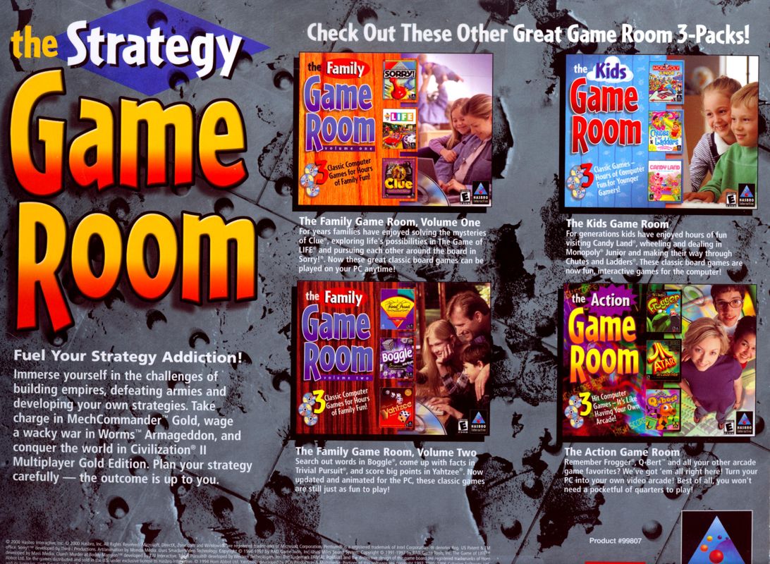 Back Cover for The Strategy Game Room (Windows)