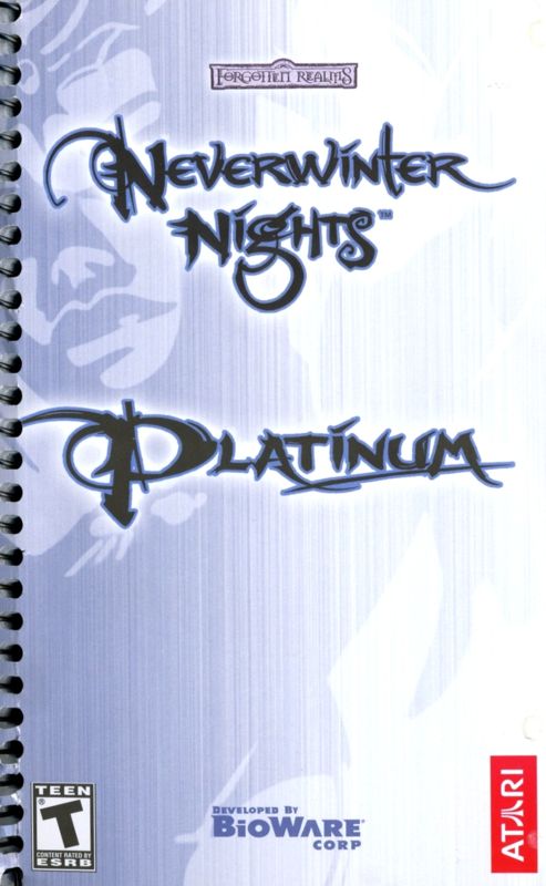 Manual for Neverwinter Nights: Platinum (Windows) (DVD-ROM version): Front