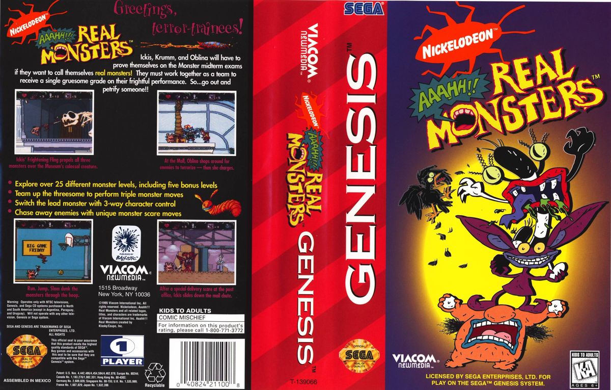 Nickelodeon: Aaahh!!! Real Monsters cover or packaging material