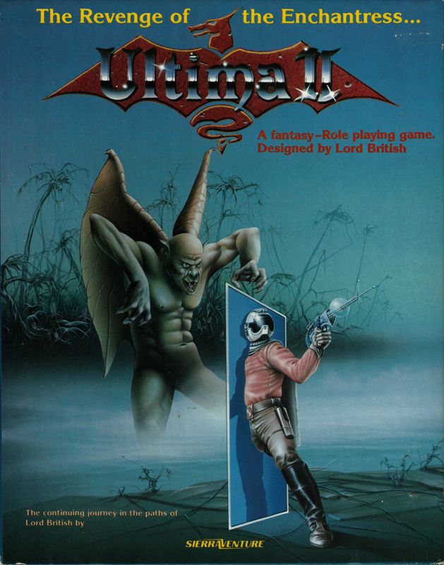Front Cover for Ultima II: The Revenge of the Enchantress... (Apple II) (1st Big Box Edition / ULIID-001)