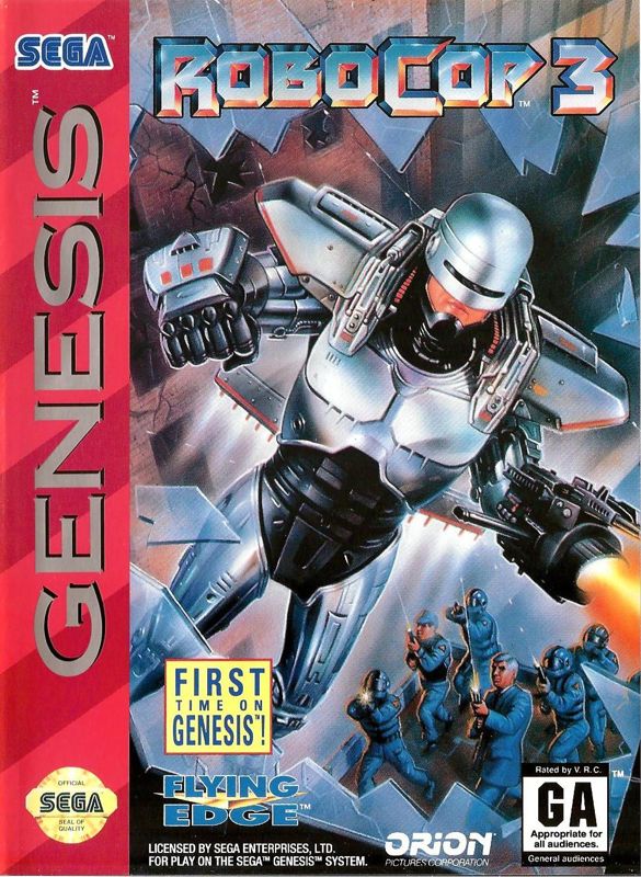 Front Cover for RoboCop 3 (Genesis)