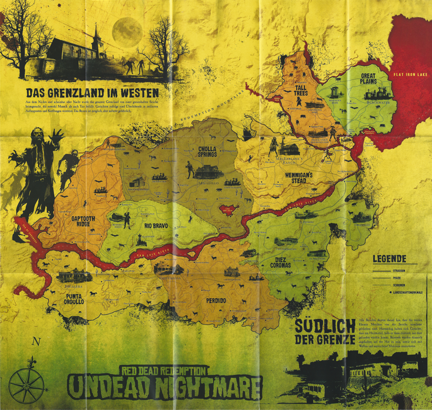 Map for Red Dead Redemption: Game of the Year Edition (Xbox 360): Side 2