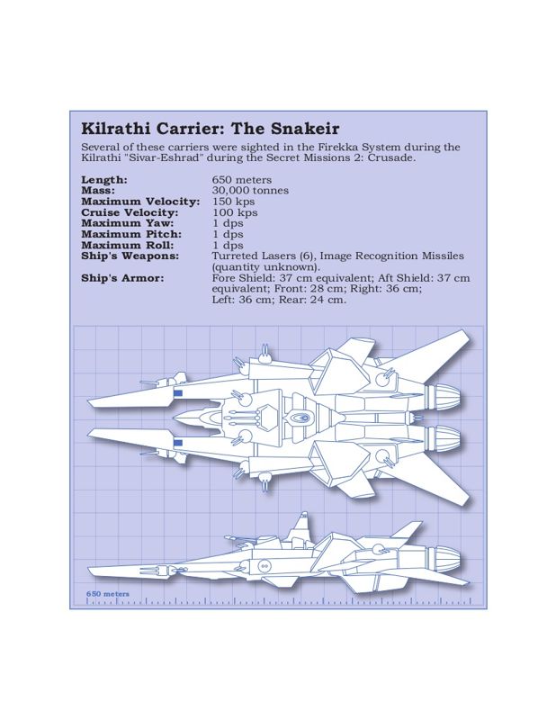 Extras for Wing Commander 1+2 (Macintosh and Windows) (GOG.com release): Ship Info - Kilrathi Carrier: The Snakeir