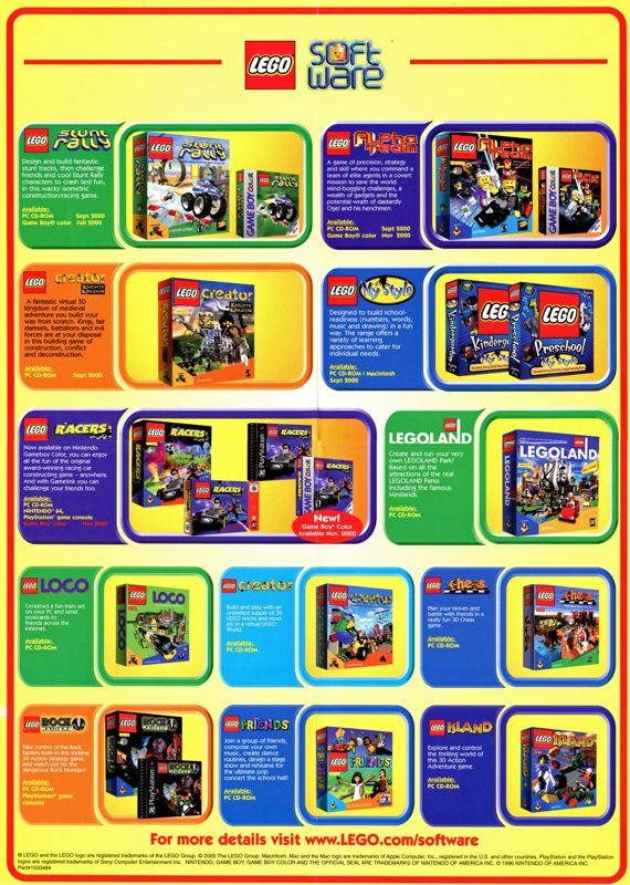 Advertisement for LEGO Alpha Team (Windows): LEGO Software - Back