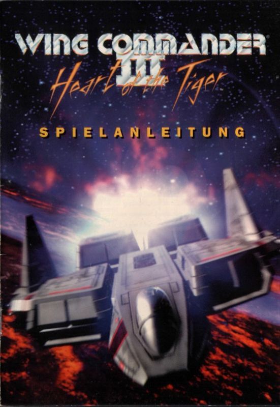 Extras for Wing Commander III: Heart of the Tiger (Macintosh and Windows) (GOG.com release): Playguide (DE) - Front