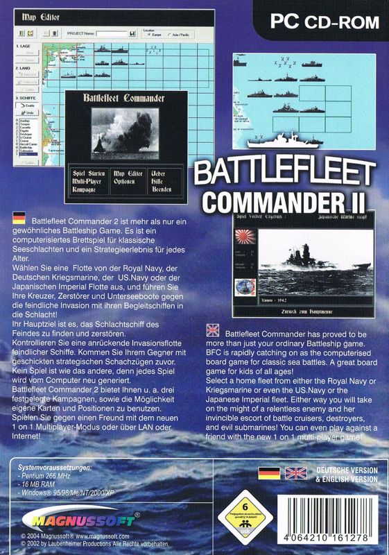 Back Cover for Battle Fleet Commander II (Windows)