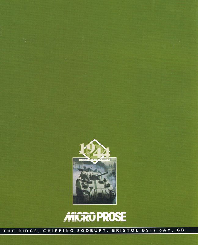 Manual for Across the Rhine (DOS) (Complete German version): Back