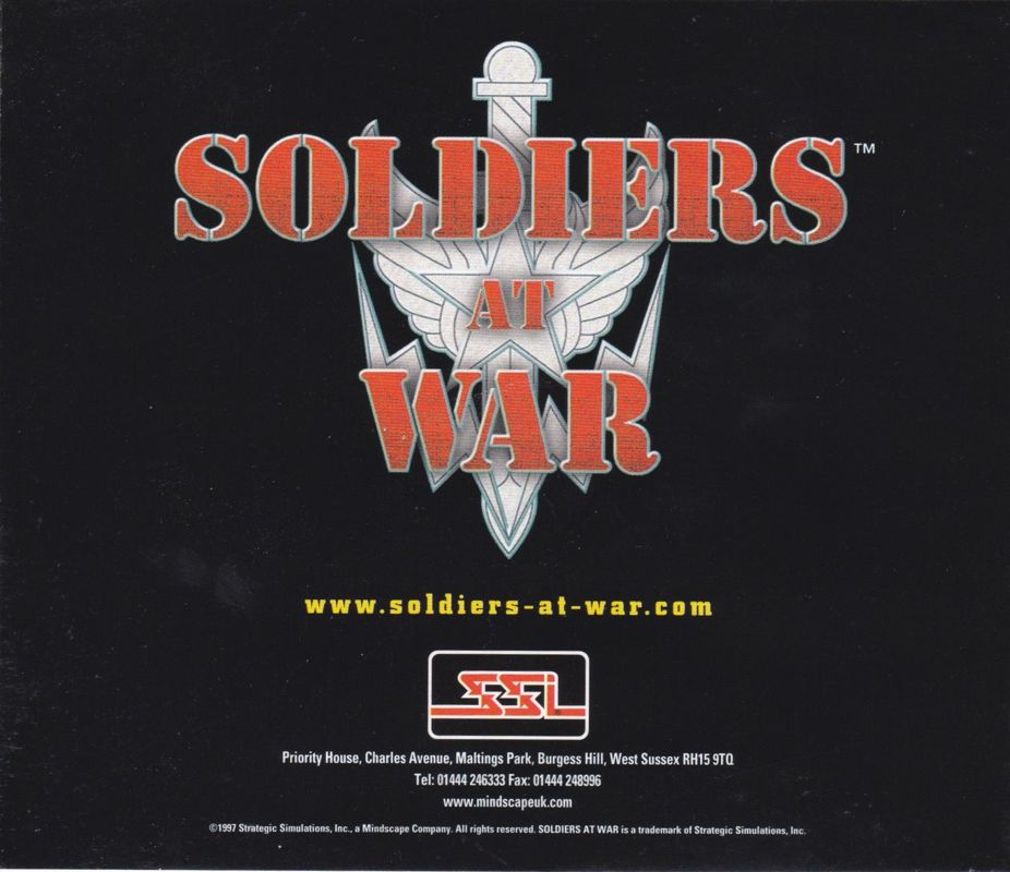 Inside Cover for Soldiers at War (Windows) (Alternate release): Jewel Case - Back
