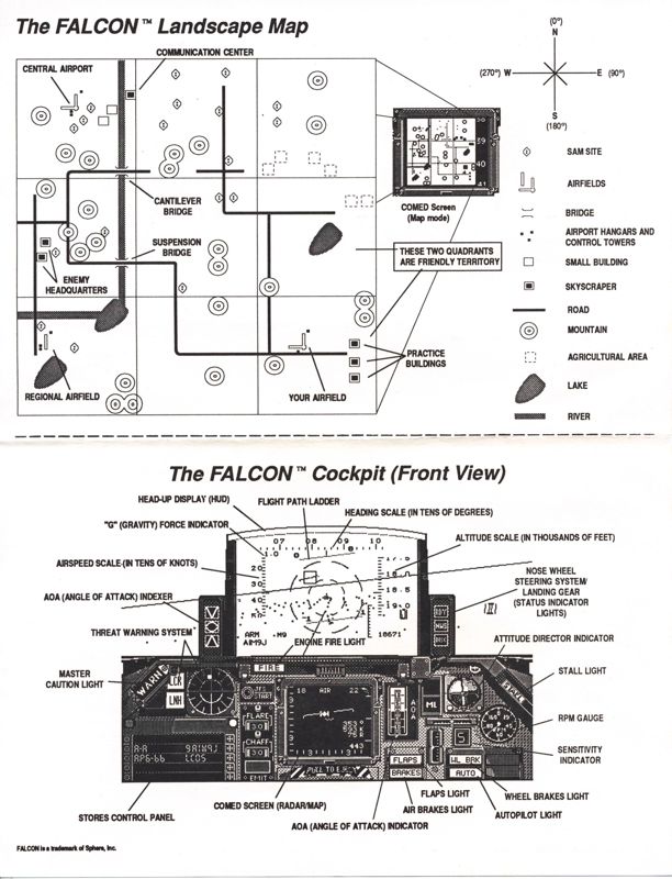 Reference Card for Falcon (DOS): Map/Hud