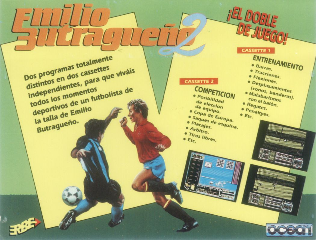 Back Cover for Emilio Butragueño 2 (ZX Spectrum)