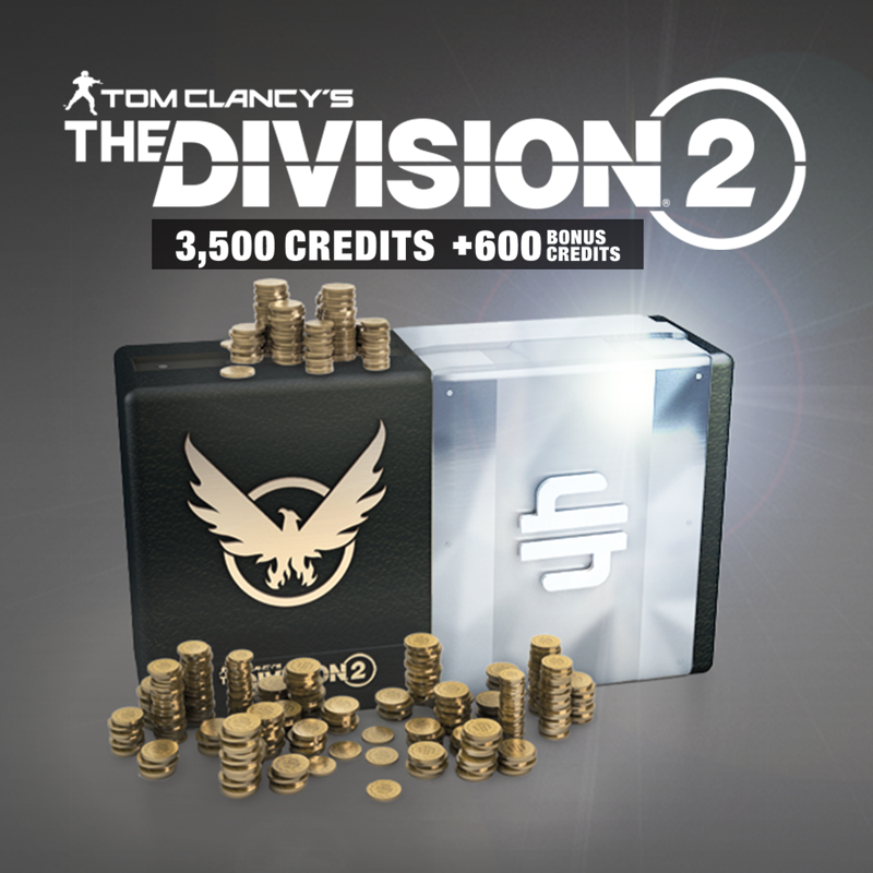 Front Cover for Tom Clancy's The Division 2: 3500 Credits + 600 Bonus Credits (PlayStation 4) (download release)