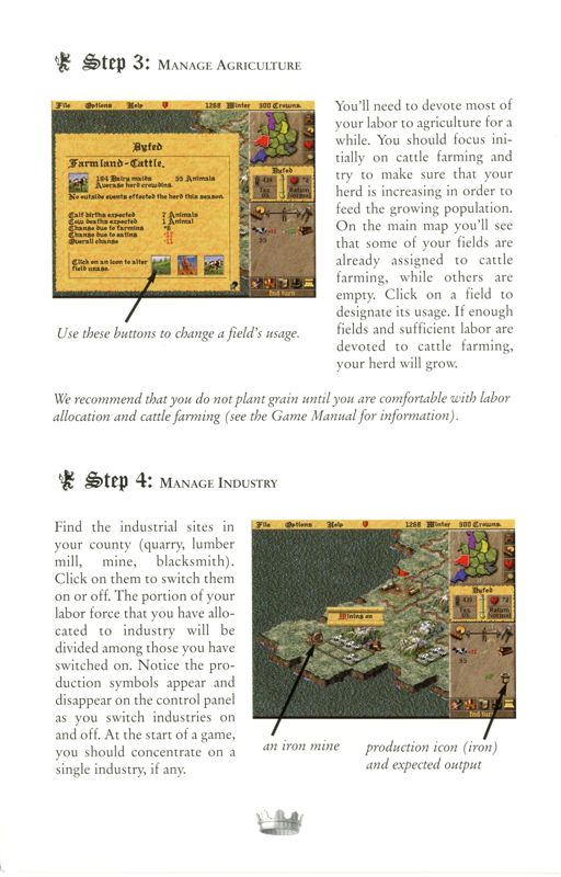 Reference Card for Lords of the Realm II (DOS and Windows): Getting Started - Left