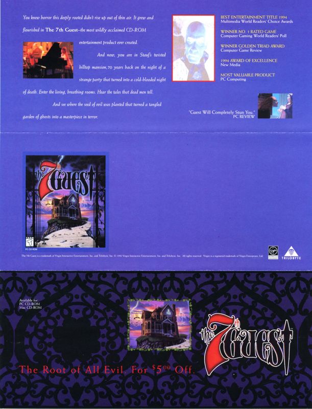 Advertisement for The 11th Hour (DOS): 7th Guest Offer - Front