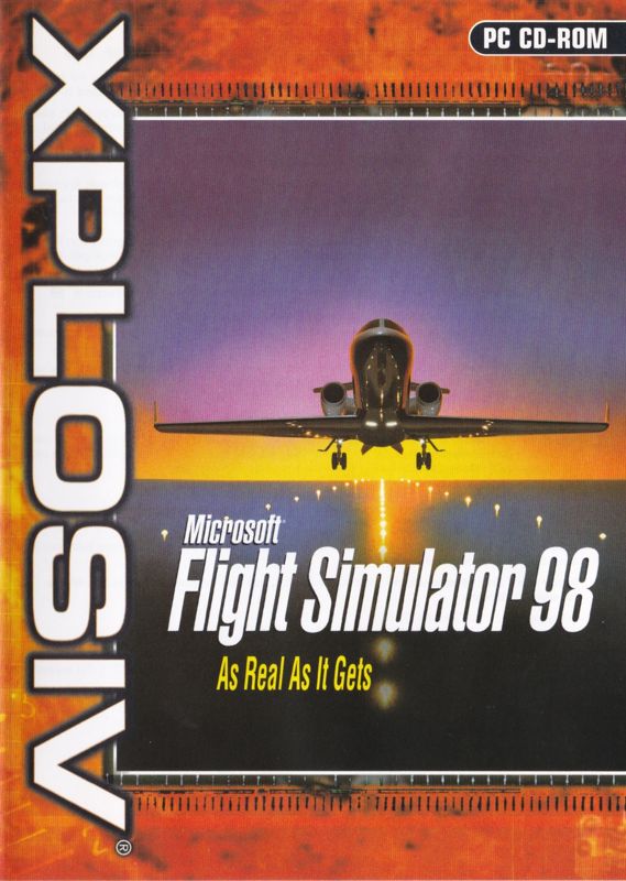 Front Cover for Microsoft Flight Simulator 98: Xplosiv release (Windows): The front panel without the sticker advertising Motocross Madness 2