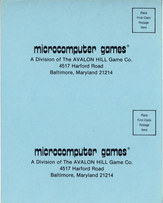 Extras for Andromeda Conquest (Apple II): Registration - Back