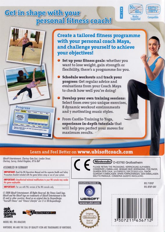 Back Cover for Yourself!Fitness (Wii)