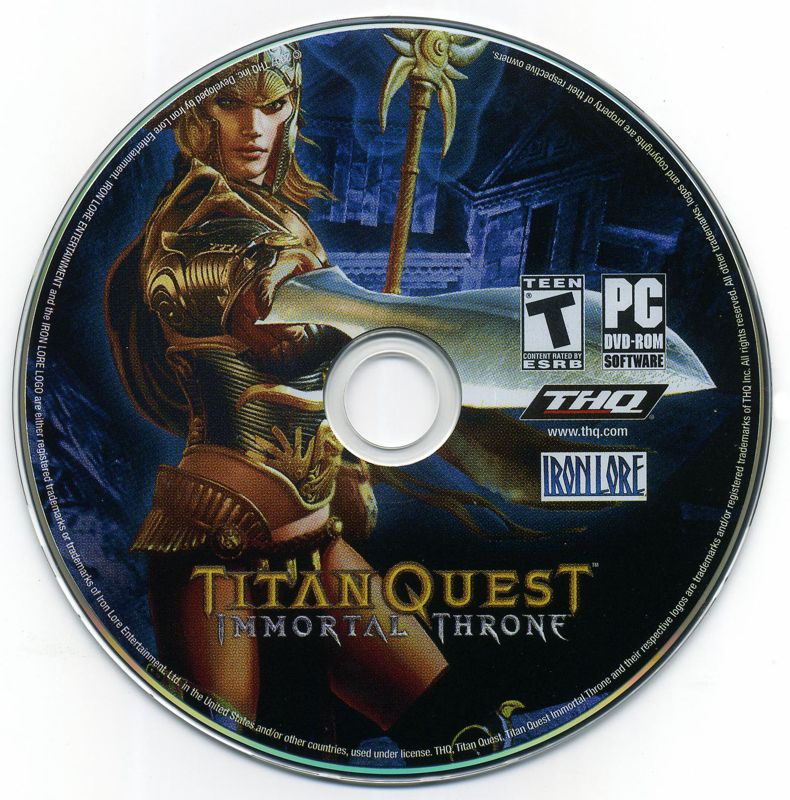 Media for Titan Quest: Immortal Throne (Windows): English disc