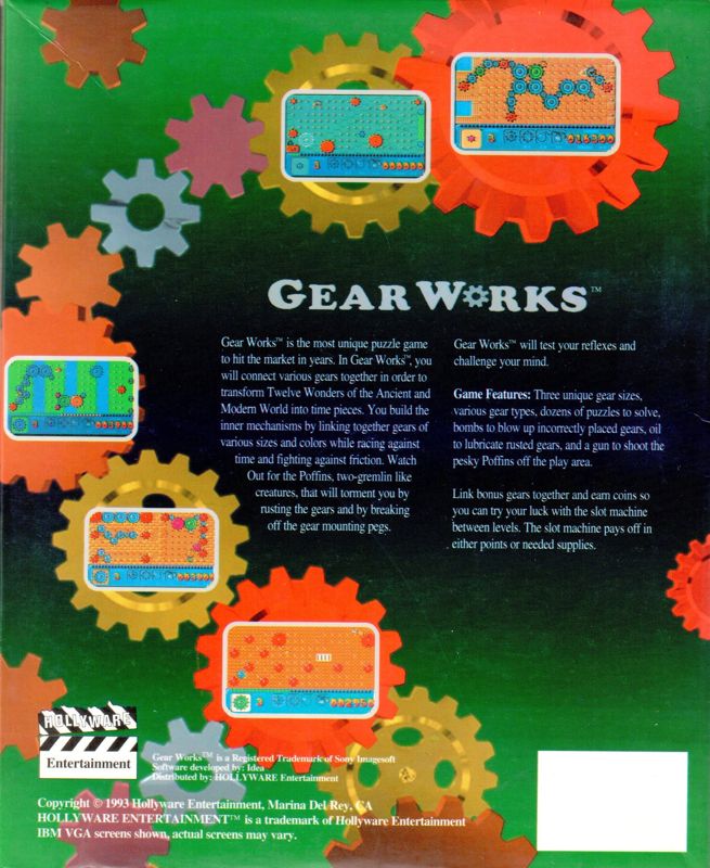 Back Cover for Gear Works (Amiga)