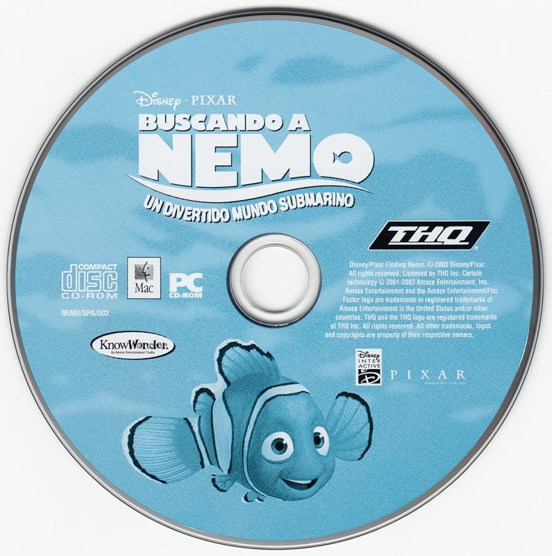 Media for Disney•Pixar Finding Nemo: Nemo's Underwater World of Fun (Macintosh and Windows)