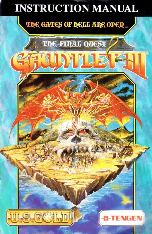 Manual for Gauntlet III: The Final Quest (Amiga): Front cover