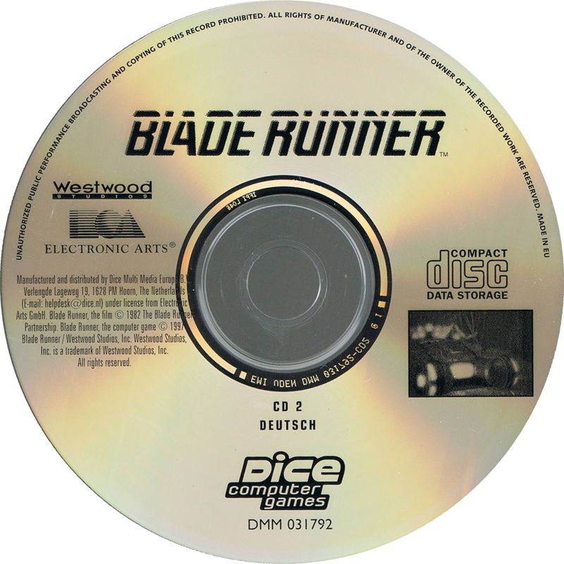 Media for Blade Runner (Windows) (Dice Multimedia release): Disc 2
