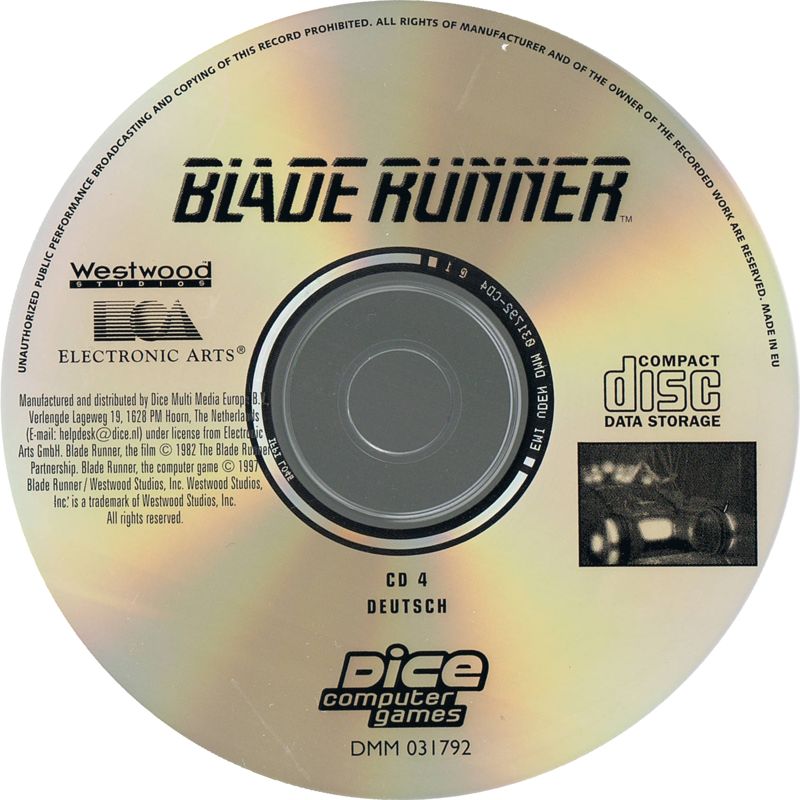 Media for Blade Runner (Windows) (Dice Multimedia release): Disc 4