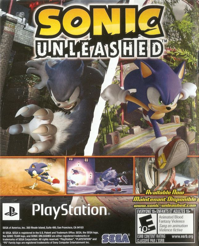 Sonic: Unleashed cover or packaging material - MobyGames