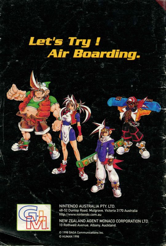 Manual for Air Boarder 64 (Nintendo 64): Back