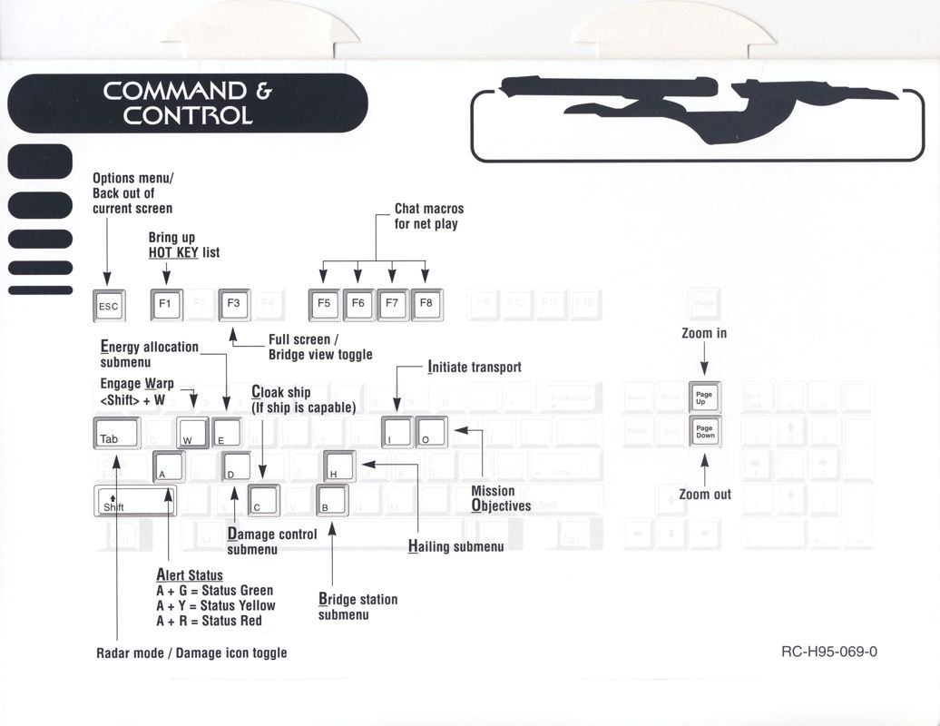 Reference Card for Star Trek: Starfleet Academy (Windows): Command Control